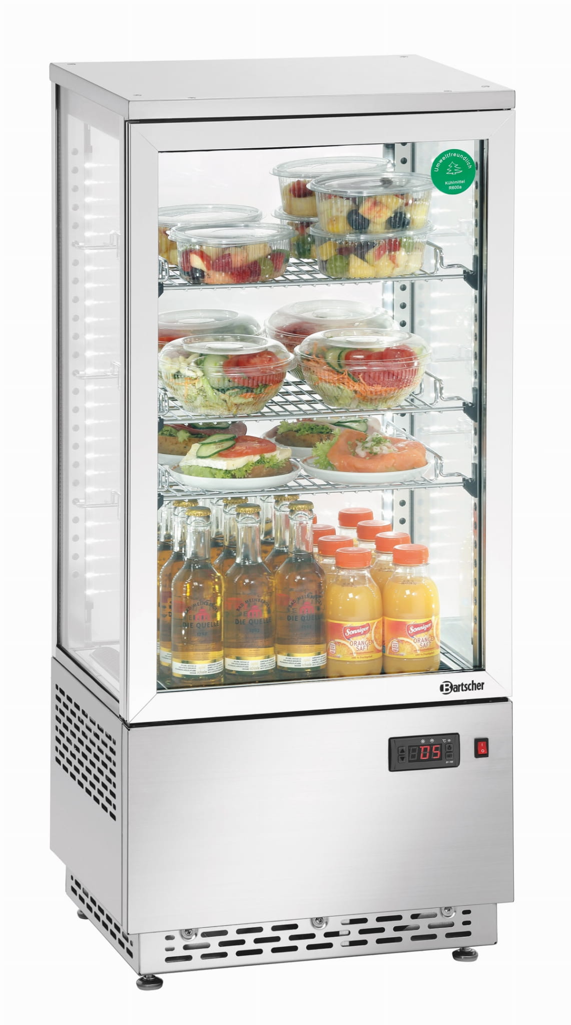 Witryna chłodnicza Mini 78L, INOX Bartscher
