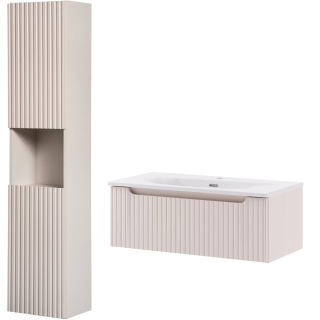 COMAD Zestaw mebli NOVA CASHMERE szafka z umywalką meblową SKY 80 cm,