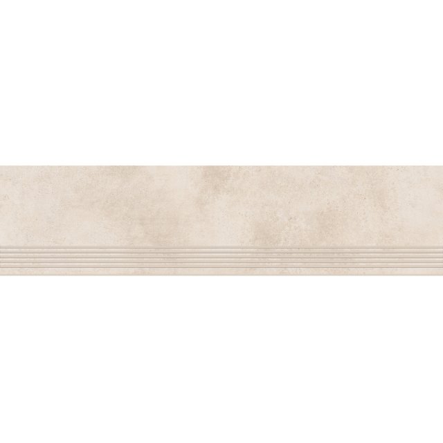 Gres szkliwiony stopnica GENFORD cream mat 29,8x119,8 gat. I Cersanit