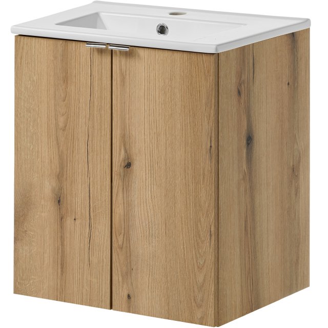 COMAD Szafka z drzwiami NOVA OAK z umywalką meblową DANCE 50 cm