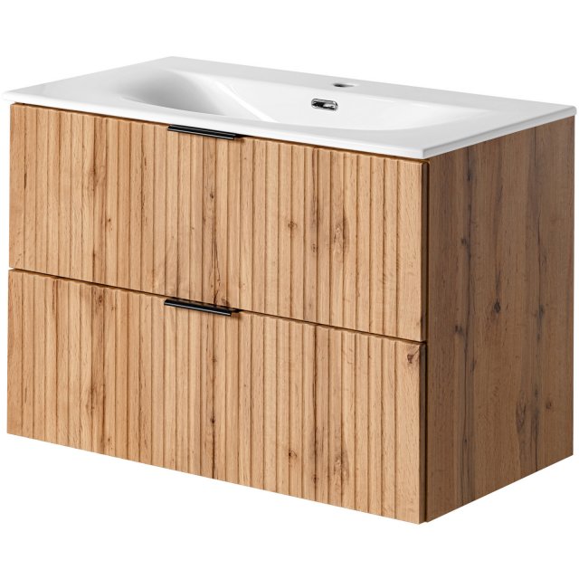 COMAD Szafka ADEL OAK z umywalką meblową SKY 80 cm