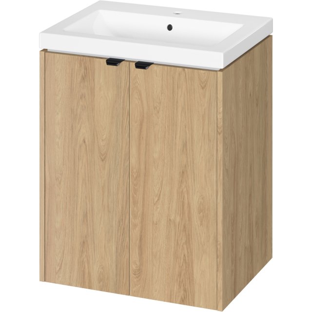 CERSANIT Szafka OVIDA z umywalką meblową dąb hikora 60 cm DSM S4047-0