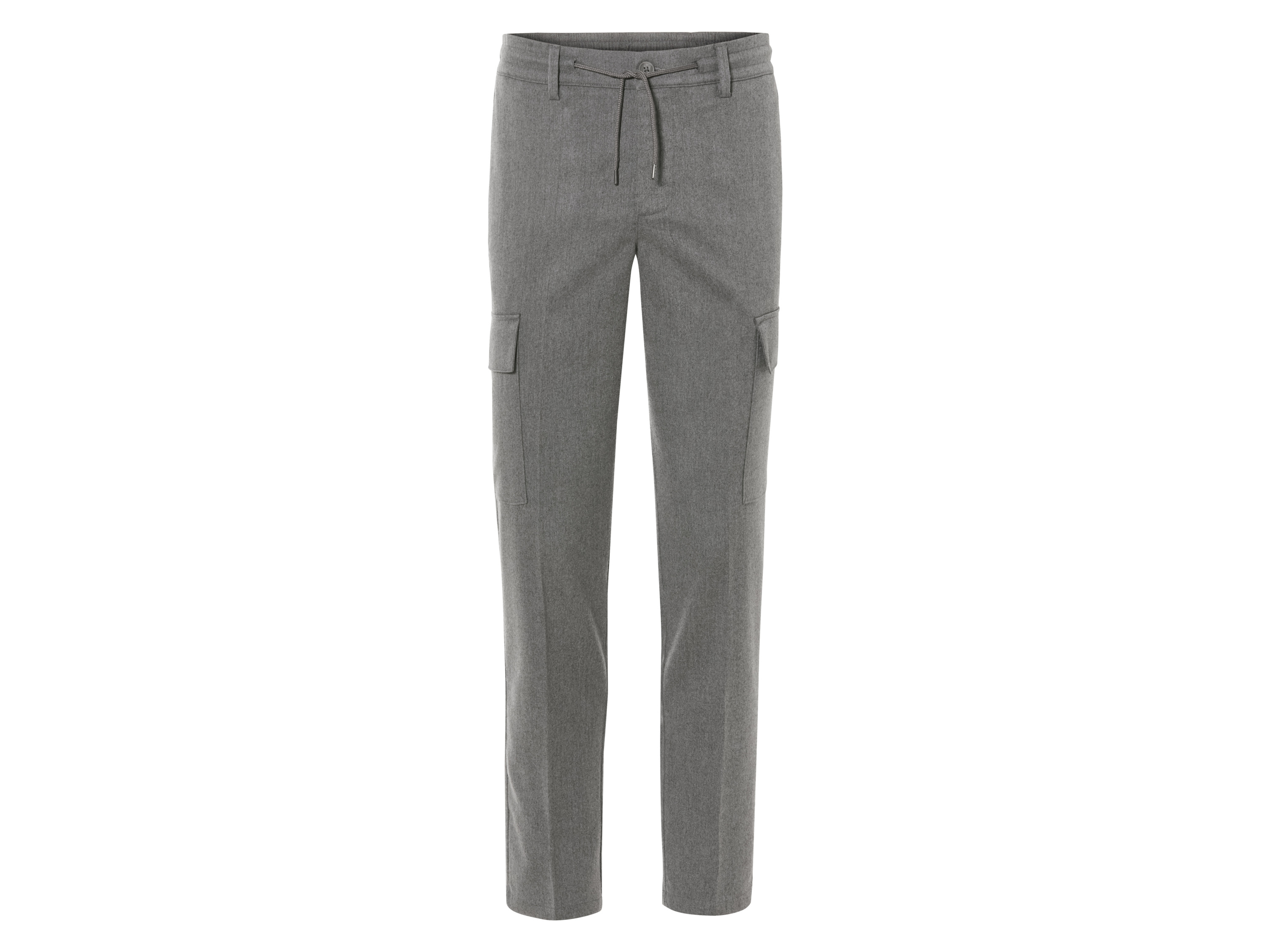 Livergy Spodnie cargo męskie z flaneli L52/54, Szary