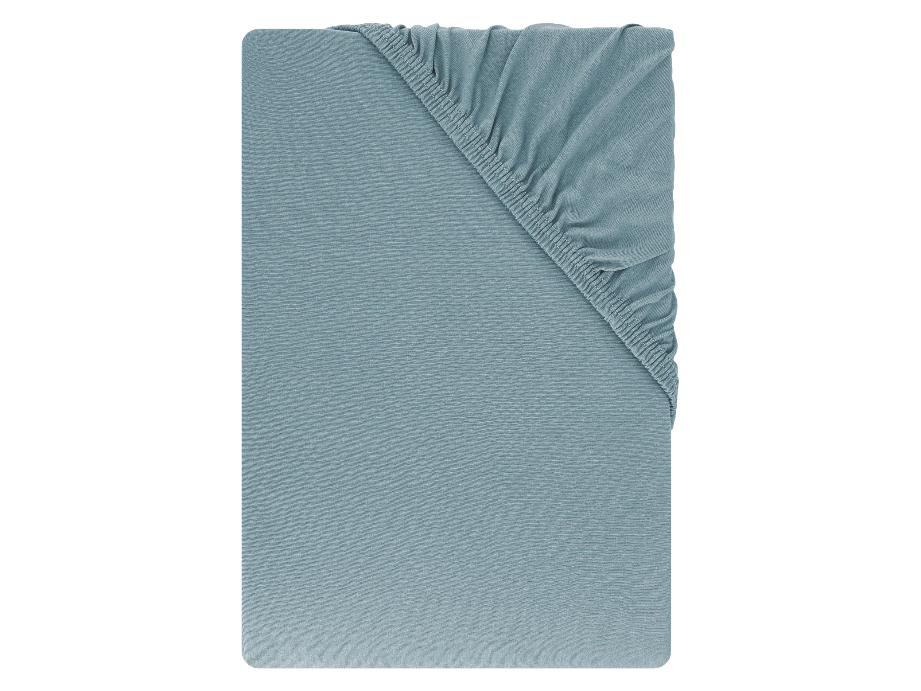 Livarno Prześcieradło dżersejowe z bawełną z gumką, 90-100 x 200 cm Niebieski
