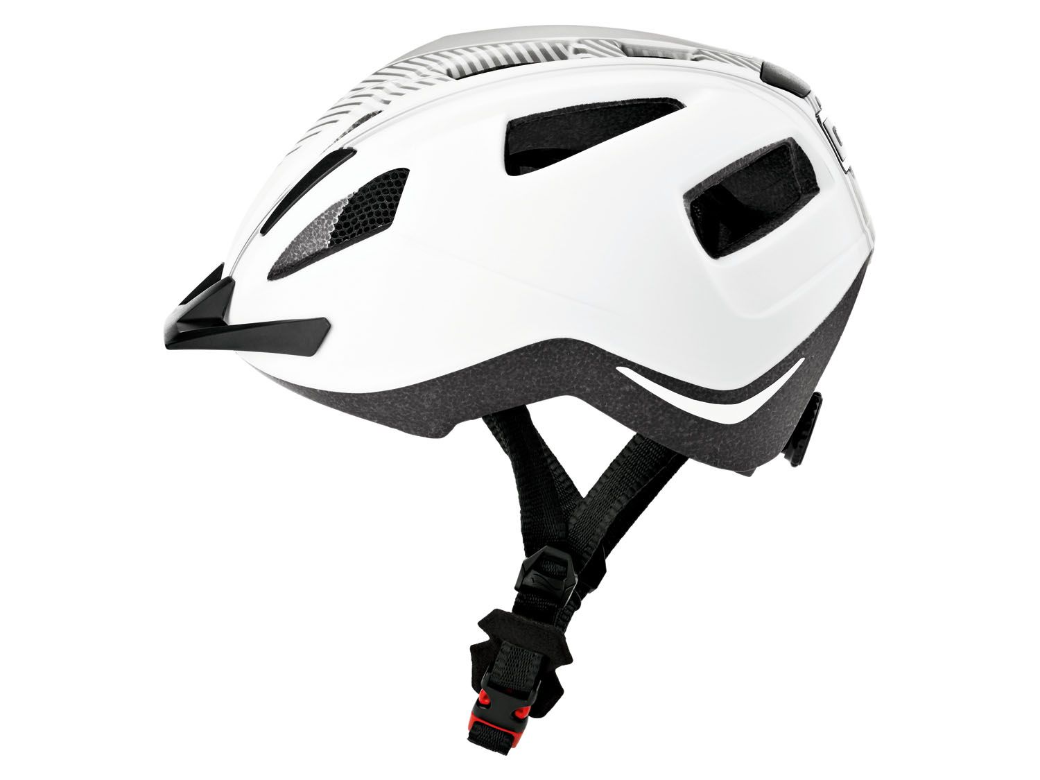 Crivit Kask rowerowy damski lub męski z tylnym światłem Biały/szary, L/Xl
