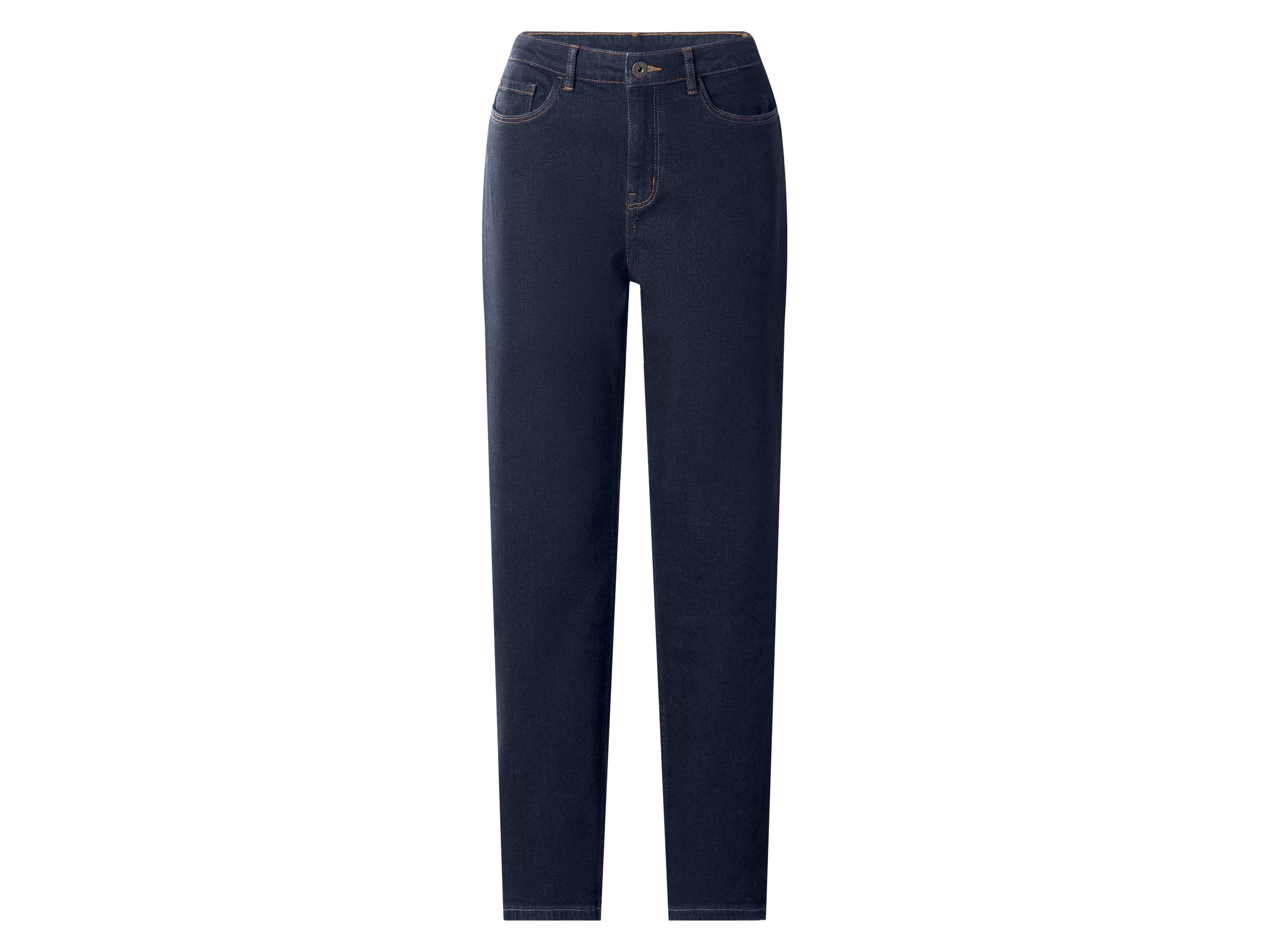 esmara Jeansy straight fit damskie z bawełną Ciemnoniebieski, 40