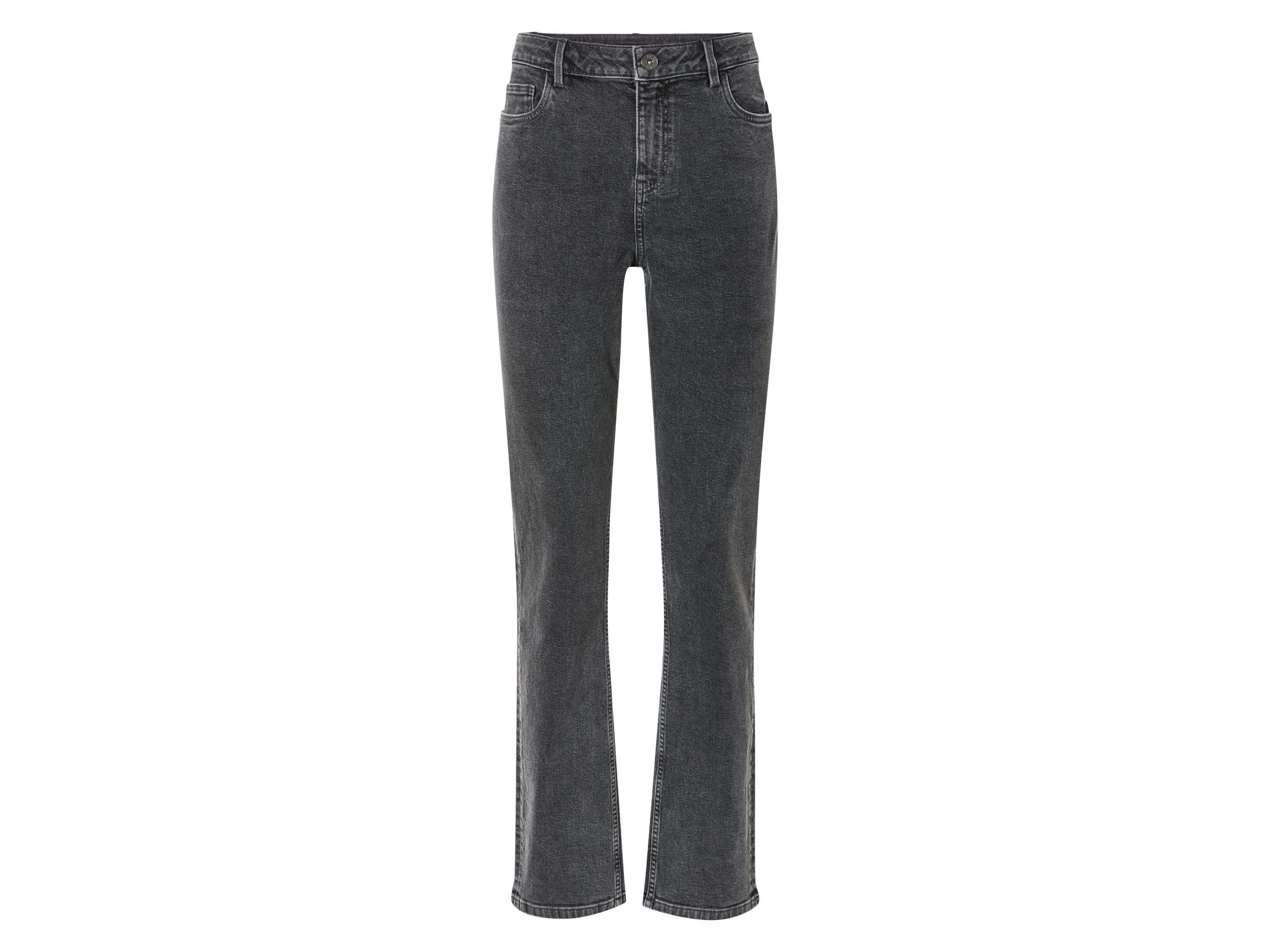 esmara Jeansy damskie straight high waist 46, Szary