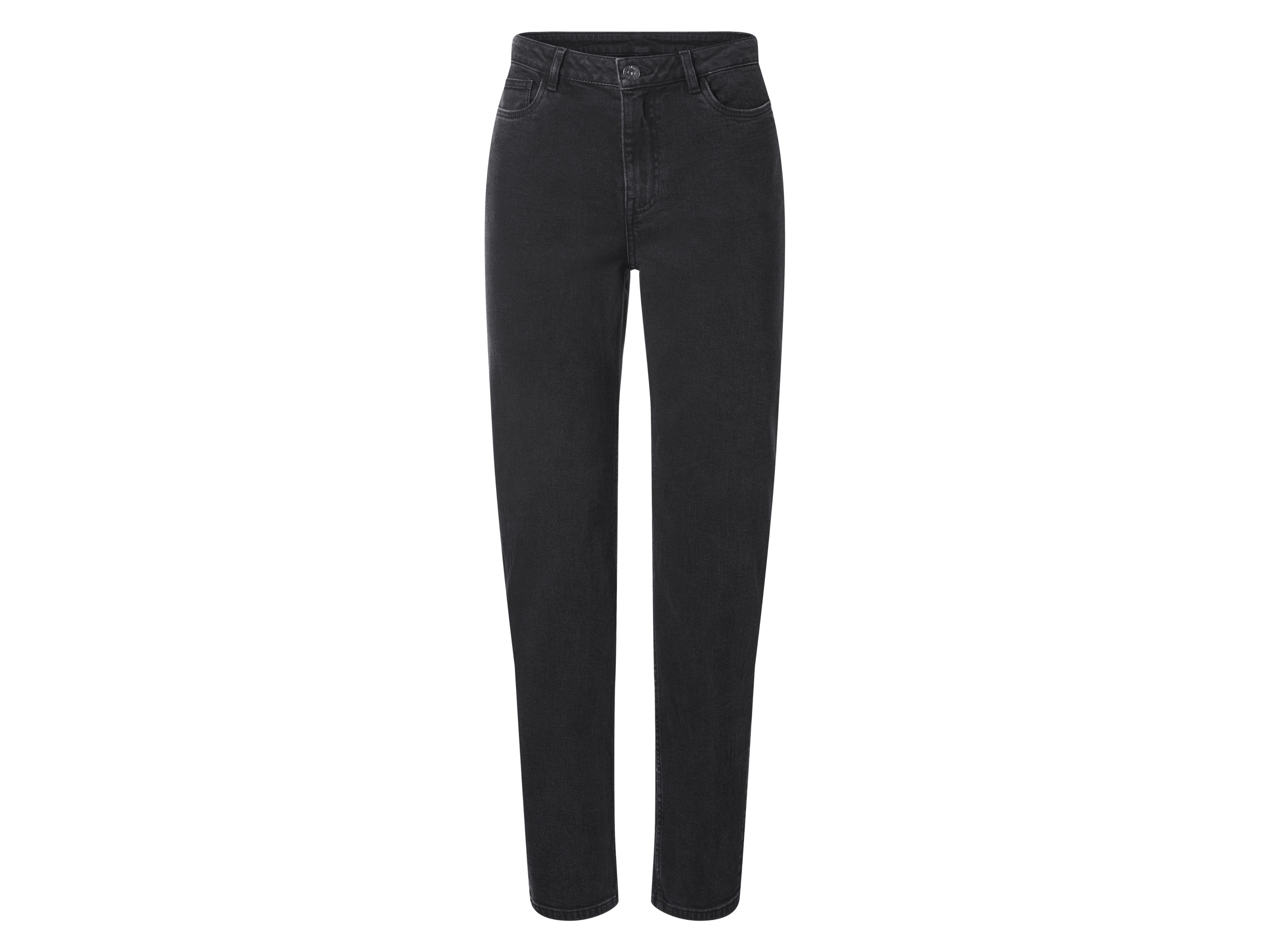 esmara Jeansy damskie straight fit ankle lenght Czarny, 40