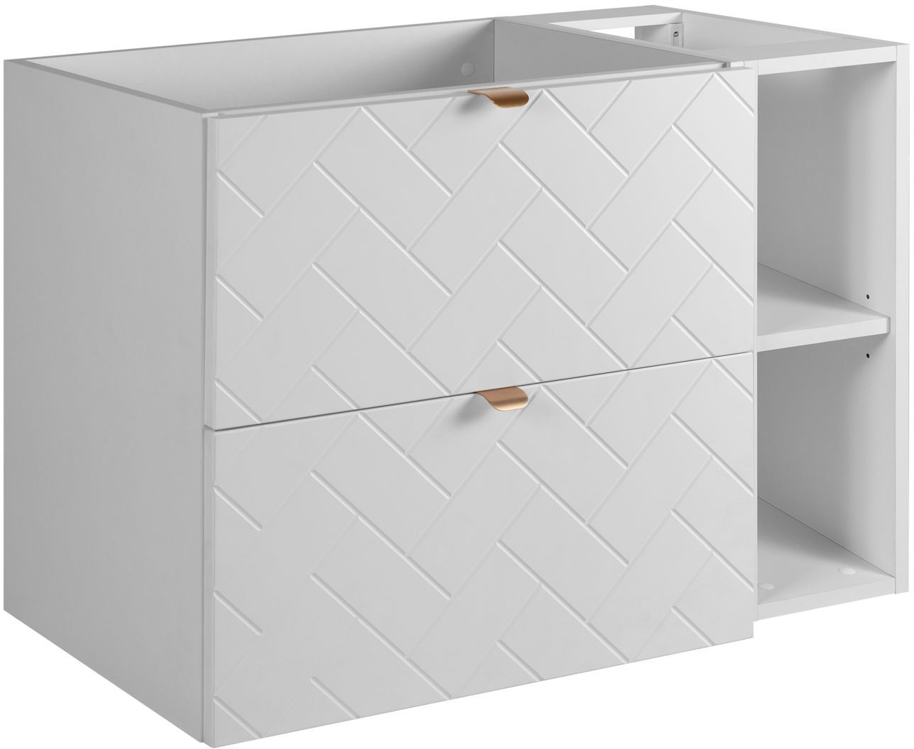 Darmowa Dostawa - Zestaw mebli łazienkowych 80x46x60.7 cm podumywalkowa wisząca biała Rodan Trend abset10886