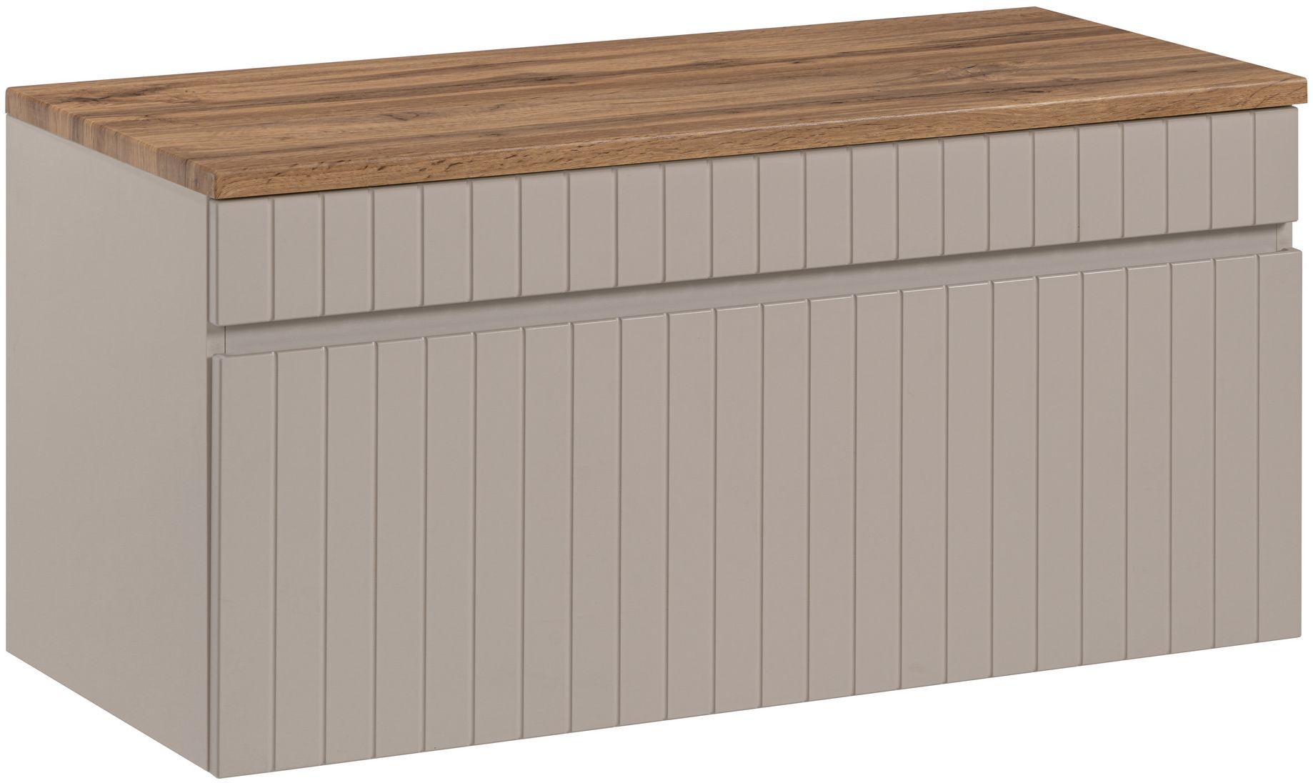 Darmowa Dostawa - Szafka z blatem 100x45.6x46 cm podumywalkowa wisząca beżowa Comad Iconic Cashmere SETICCB100CM