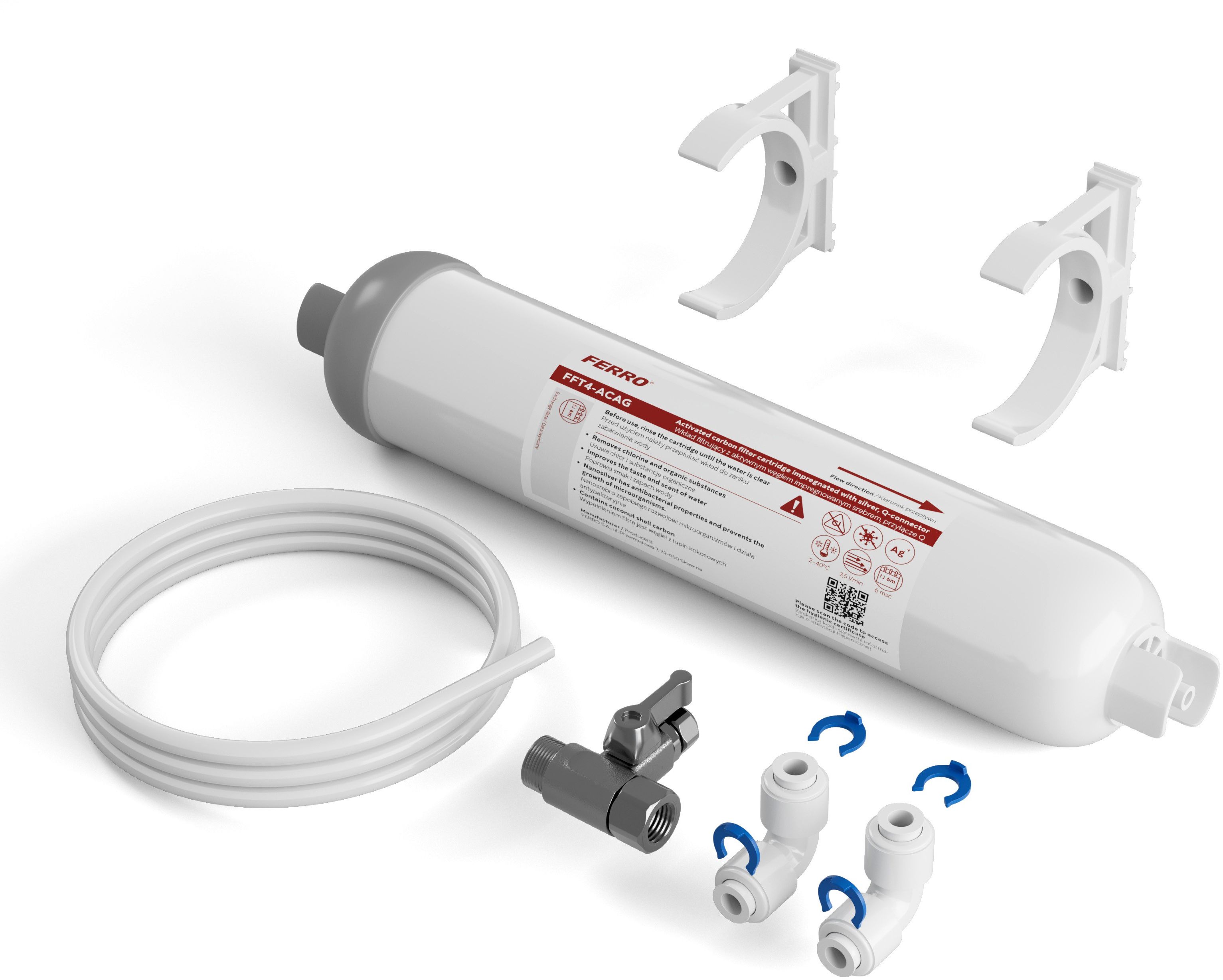 Darmowa Dostawa - Filtry podzlewozmywakowe z zestawem wkładów Ferro Filtrata FFT4ACAGSET