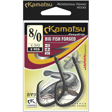 Kamatsu Haczyki Big Fish Forged 10/0 Czarny Nikiel Oczko