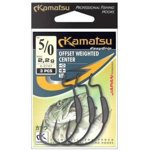 Kamatsu Haczyki Offset Weighted Center K-0747 3szt. 4/0