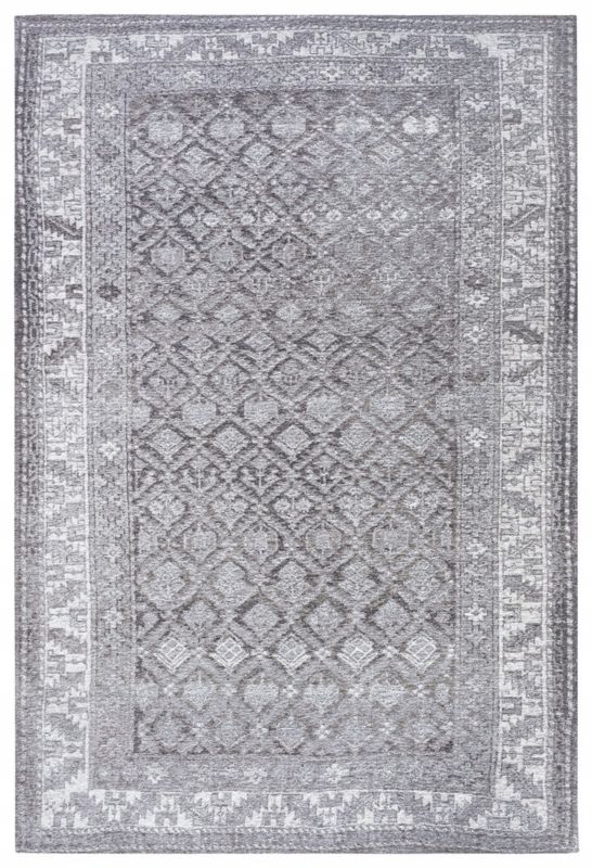 Dywan Hanse Home 80x165cm, płasko tkany, szary, wzór tradycyjny do salonu i na taras, 1 szt.
