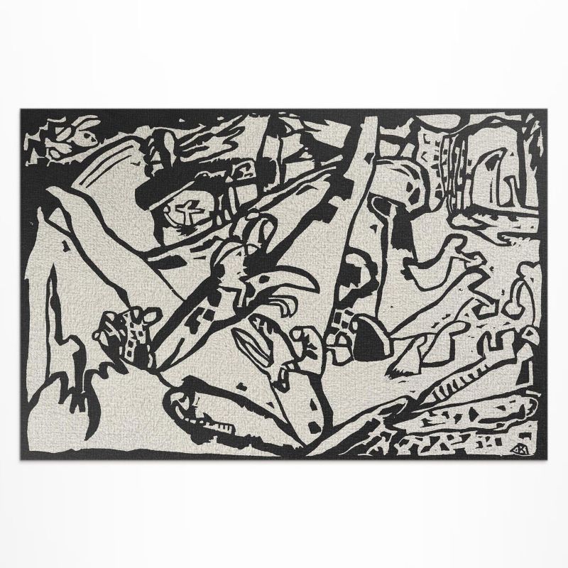 Winylowy Chodnik Zewnętrzny Wallfluent 120x180 cm Kompozycja Wassily'ego Kandinsky'ego 1 szt.