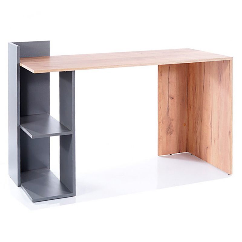 Biurko Garos INTESI biurko do pracy nowoczesne skandynawskie z półkami 122 cm dąb wotan/antracyt 1 szt.
