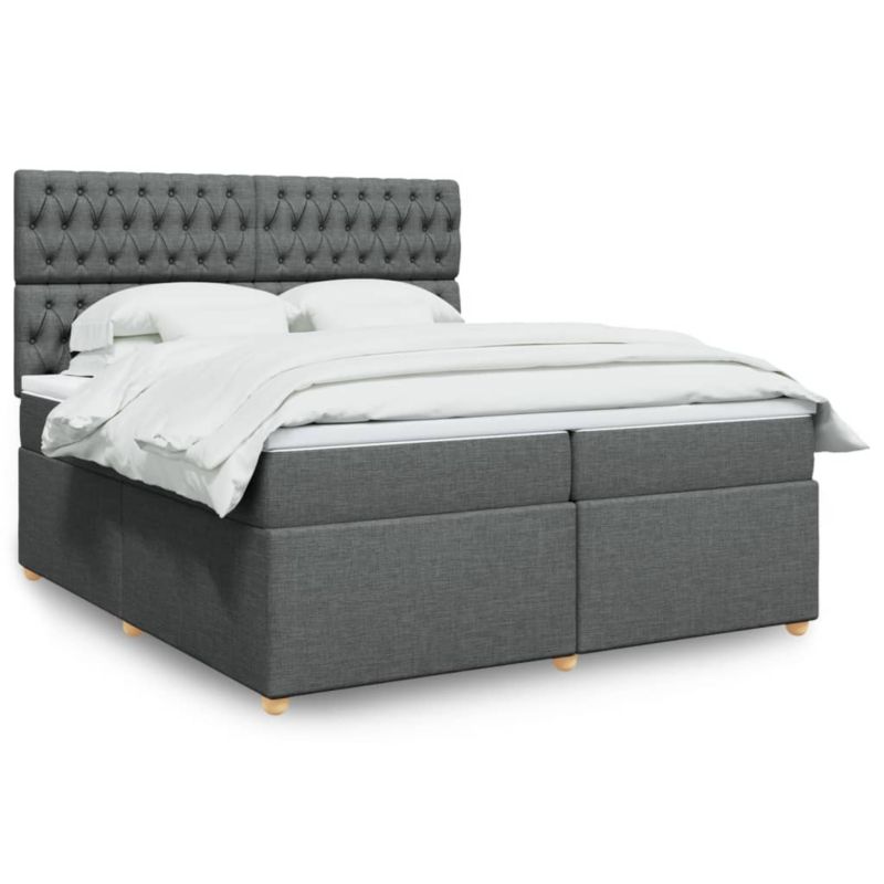 Łóżko kontynentalne WaszeMeble 200x200 cm ciemnoszara WM-3291395 1 szt.