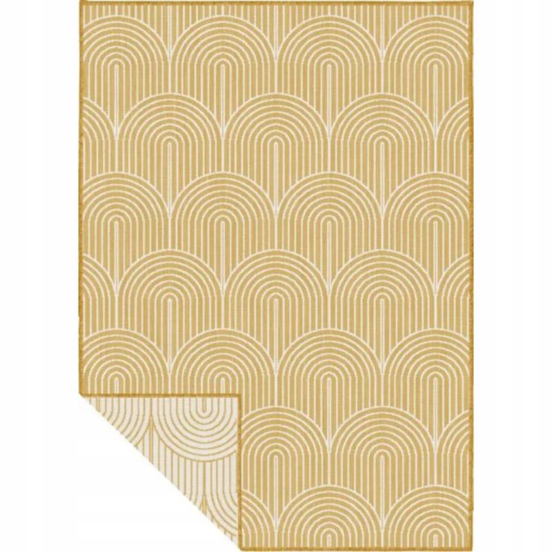 Dywan Hanse Home na taras 160x230cm,kremowo żółto dwustronny płasko tkany sznurkowy 1 szt.