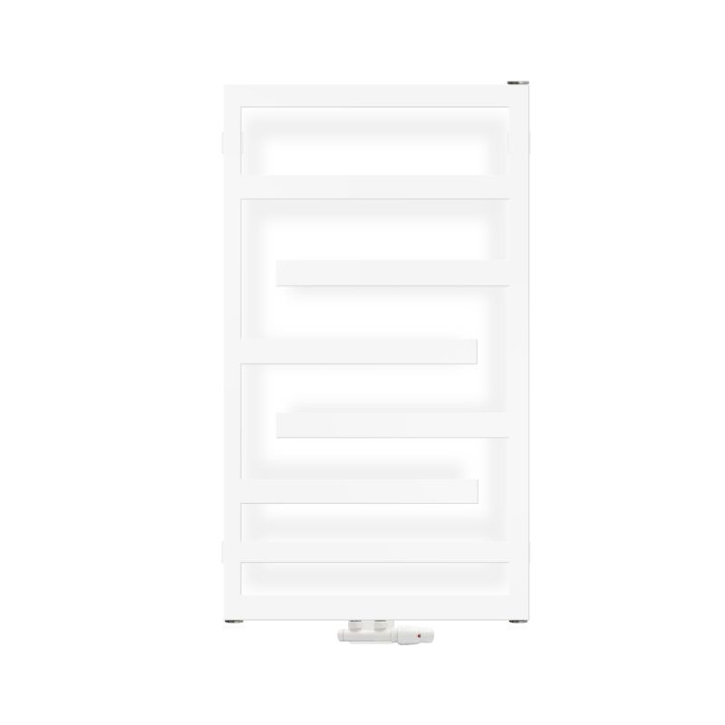 Grzejnik łazienkowy Oltens Flamma 88x50 cm biały drabinkowy moc 361W dolne podłączenie 1 szt.