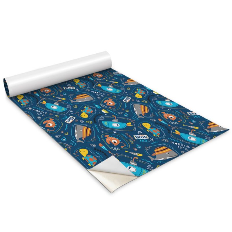 Okleina Meblowa Do Sypialni I Garderoby Wallfluent 100x50 cm Podwodny świat Okleina Na Biurko I Regał 1 rol.