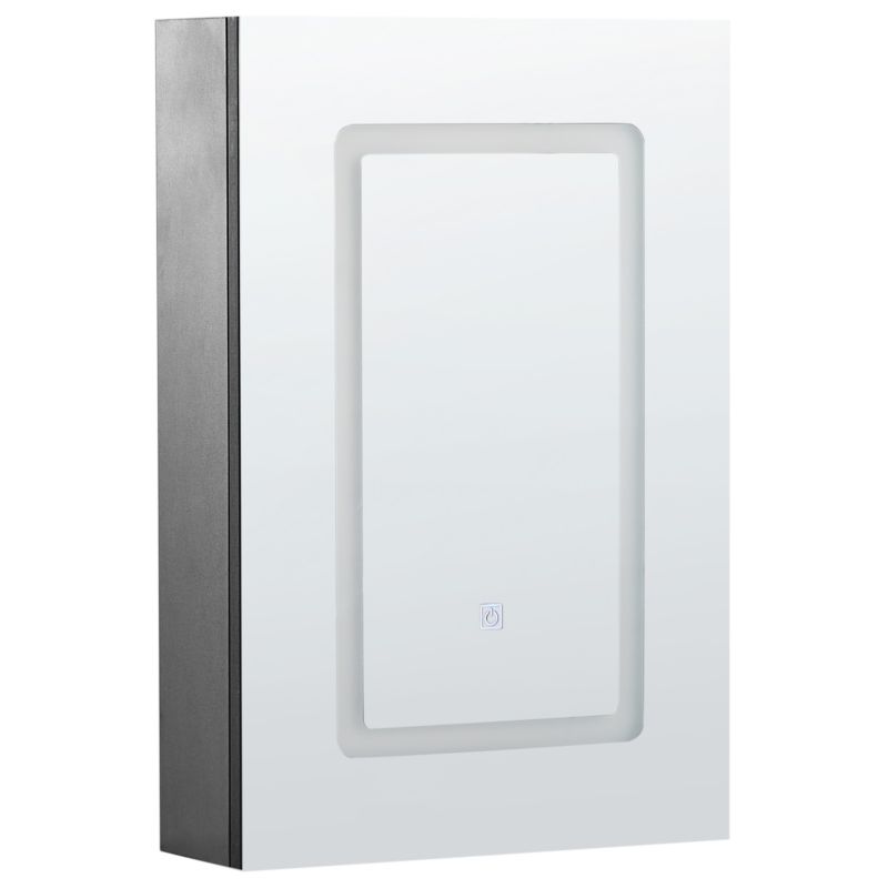 Szafka łazienkowa wisząca z lustrem LED Condor 40 cm 60 cm Czarny 1 szt.