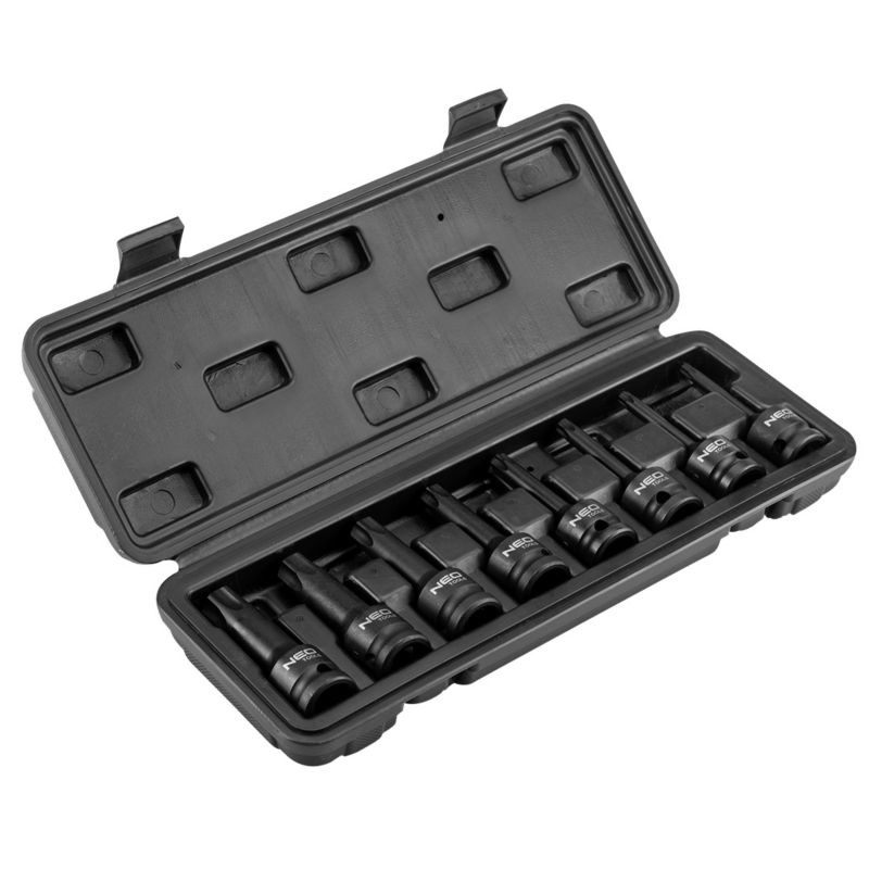 Nasadki udarowe NEO TOOLS trzpieniowe TORX 8 szt 1 kpl