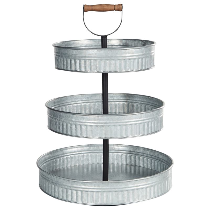 3-poziomowa patera na ciasto Kouign Srebrny 1 szt.