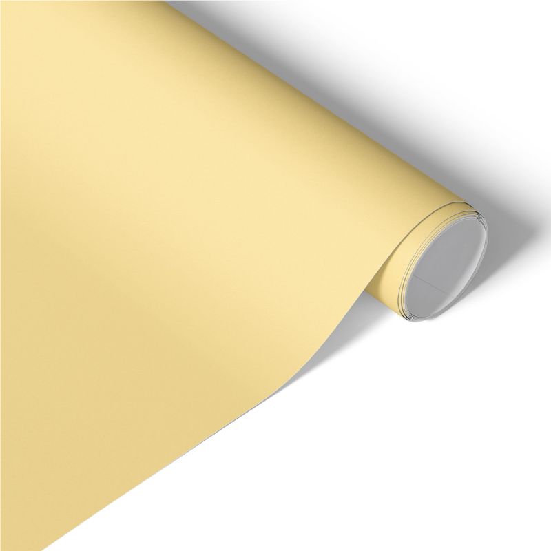 Samoprzylepna Okleina Meblowa Tulup 65x130 cm Kremowa żółć Okleina Na Biurko I Regał 1 rol.
