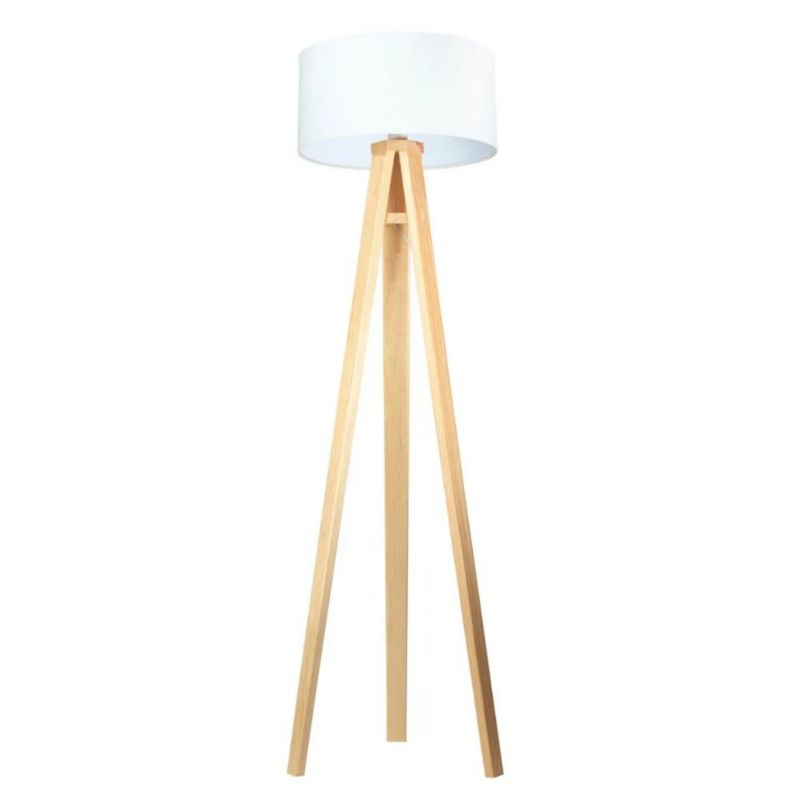 Lampa Bps Koncept stojąca HOME 40 biała/sosna 1 szt