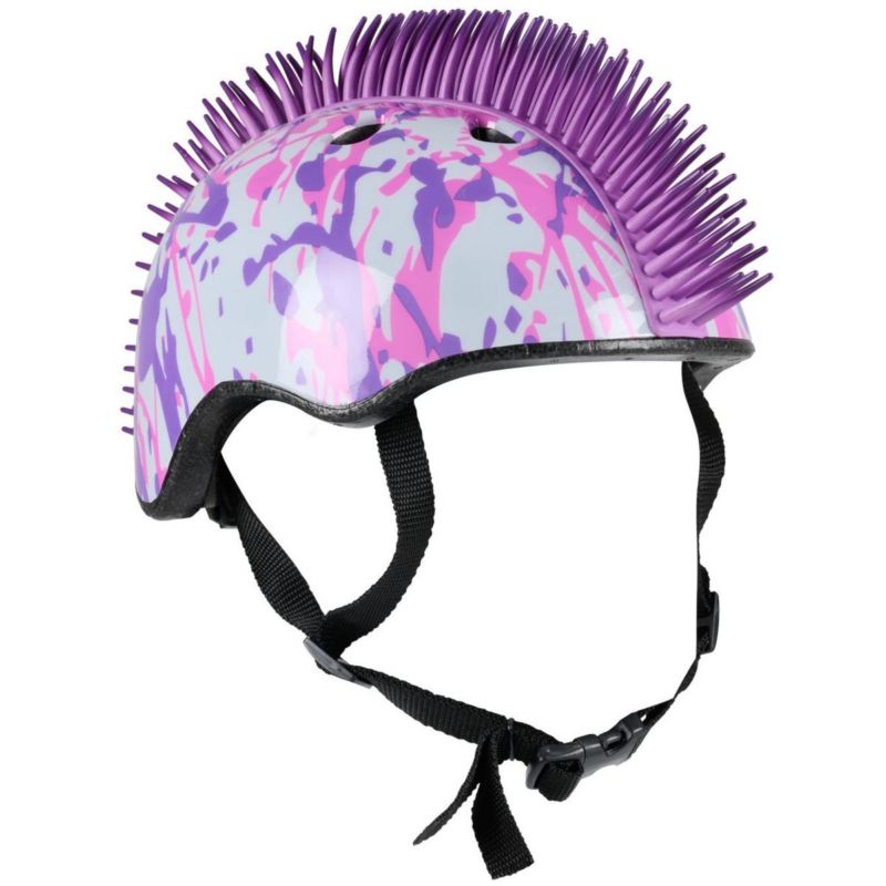 Kask Edco rowerowy dziecięcy regulowany Mohawk r. (48-52cm) white/purple 1szt.
