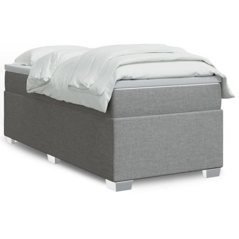 Łóżko kontynentalne WaszeMeble 90x200 cm jasnoszare WM-3285102 1 szt.
