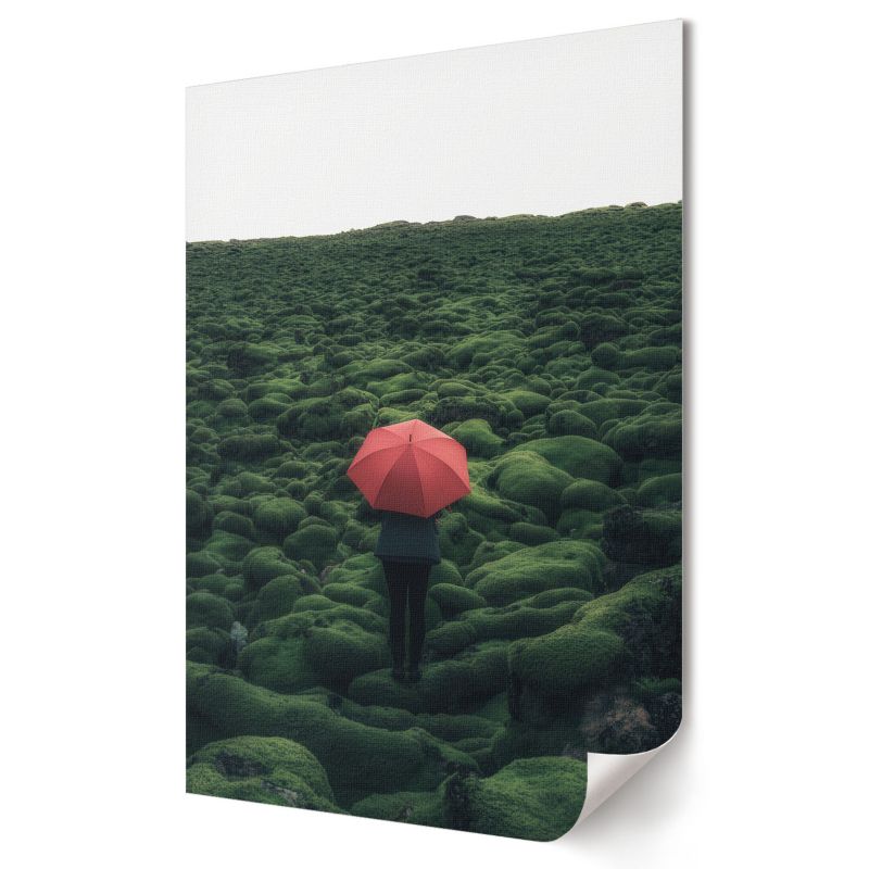 Plakat Wallfluent Format A4 Zielony pejzaż Artysta X-Mario 1 szt.