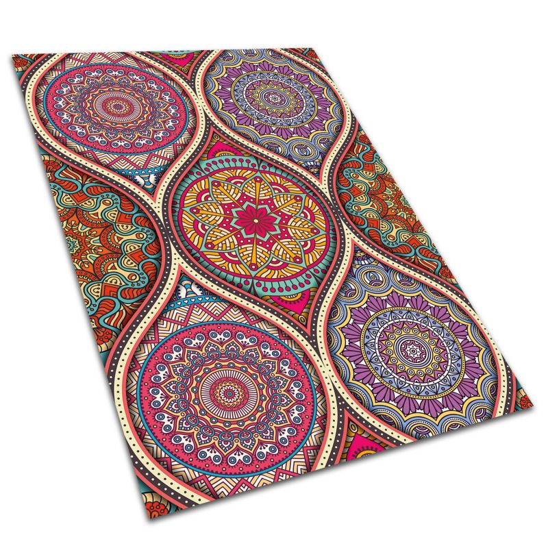 Dywan Zewnętrzny Tulup 140x210 cm Do Ogrodu, Na Taras Kolorowa mandala 1 szt.