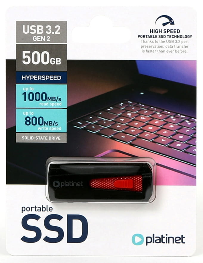 PLATINET USB SSD Pendrive 500GB 45869 1053/890MB PMFSSD500 - Henryx24