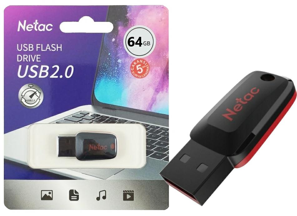 NETAC USB 2,0 Pendrive 64GB U197 NT03U197N-064G-20BK NETAC - Henryx24
