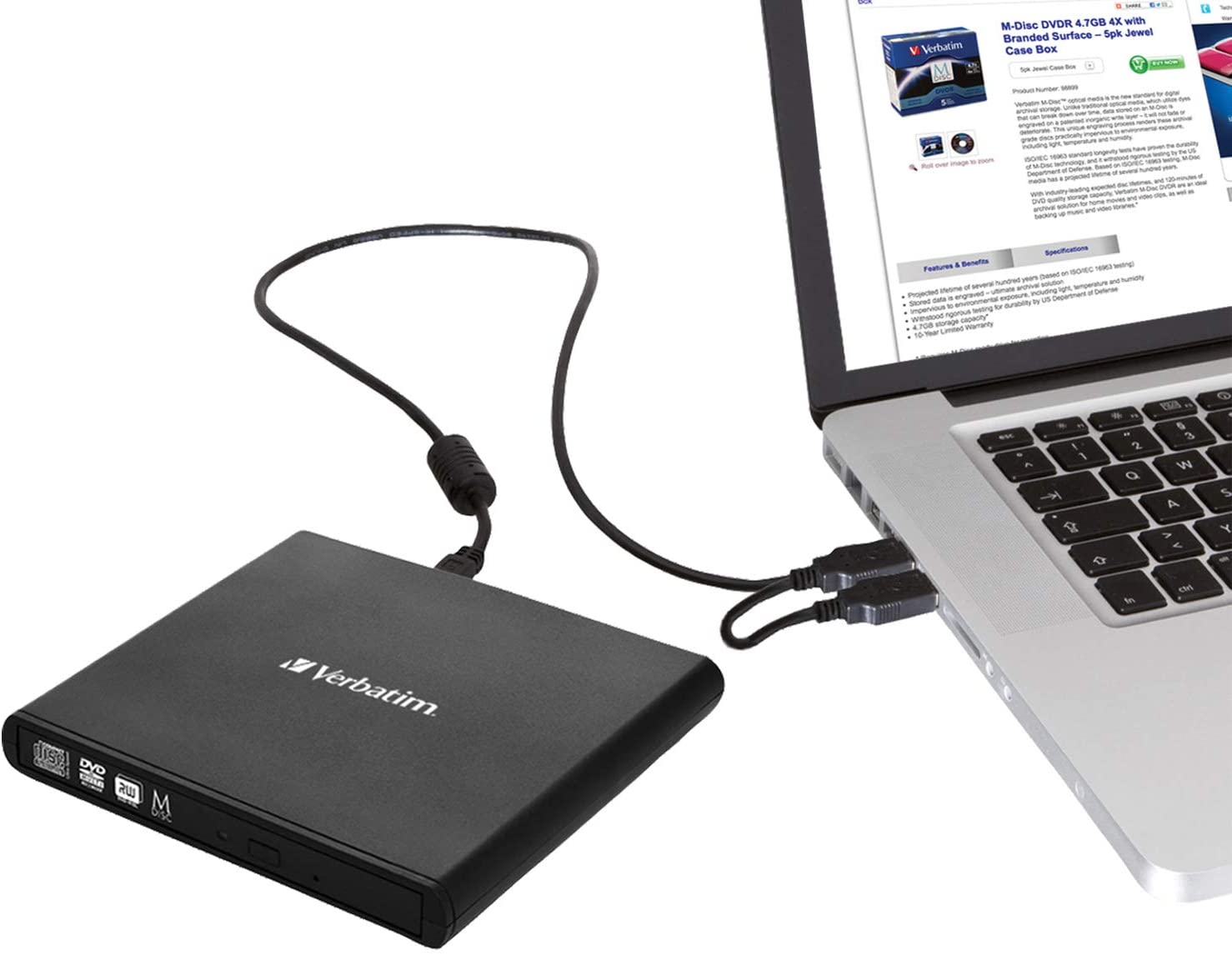VERBATIM Nagrywarka DVD zewn USB 53504 SLIMLINE CD/DVD - Henryx24