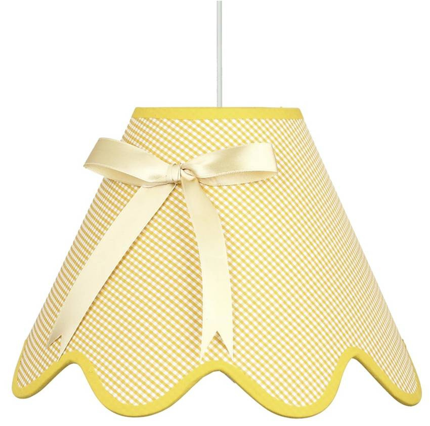 Żółta lampa sufitowa wisząca regulowana do sypialni LOLA 1xE27