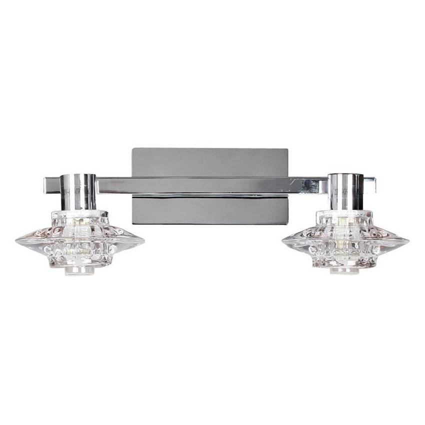 Chromowana lampa sufitowa do salonu RASTEK 2-punktowa G9