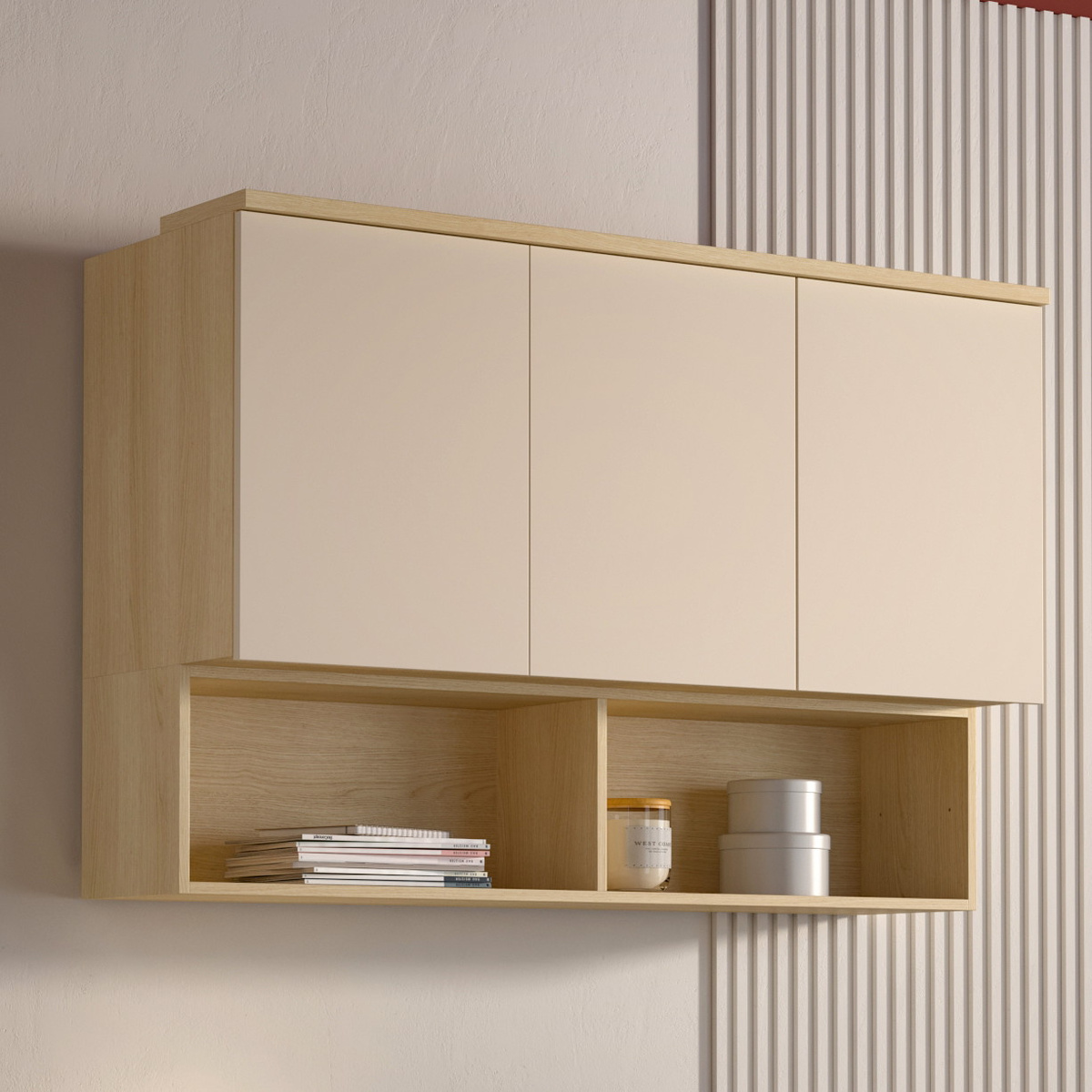 Szafka wisząca 126 cm do pokoju młodzieżowego z półkami TERRA
