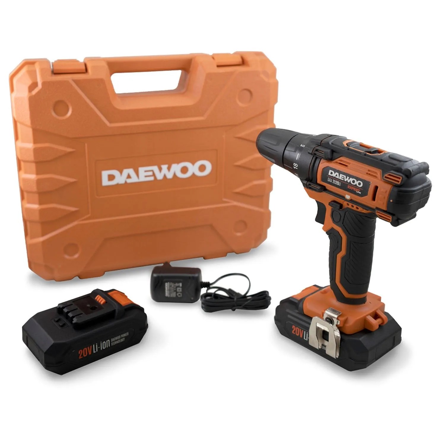 DAEWOO Wiertarko-wkrętarka akumulatorowa DAA 2120 Li 20V 2x1,5 Ah