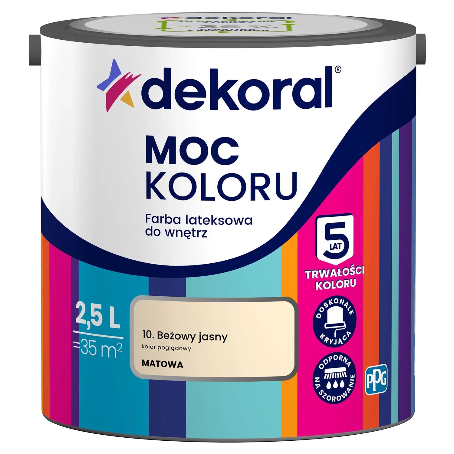 Farba Dekoral Moc Koloru beżowy jasny 2,5 l
