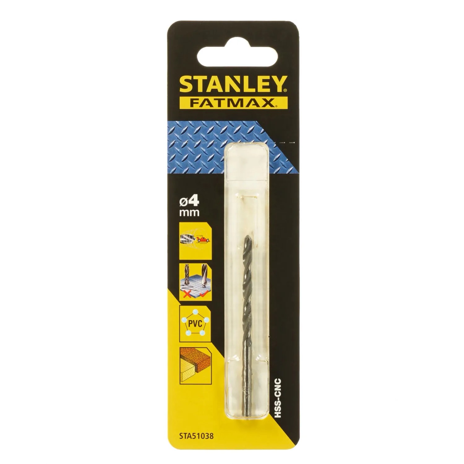 Stanley FatMax Wiertło do metalu HSS-CNC 4 mm