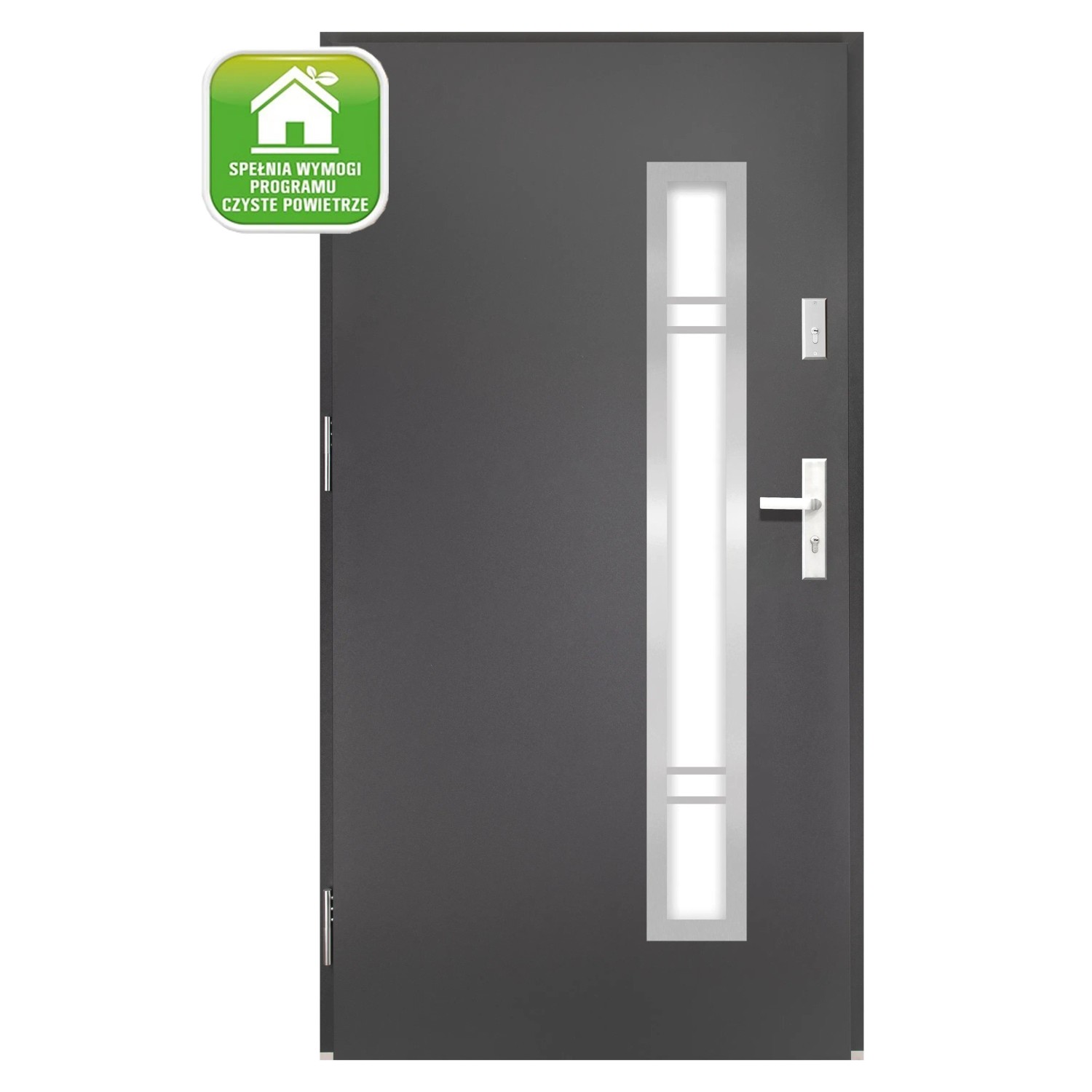Splendoor Drzwi zewnętrzne Leto Antracyt 90L