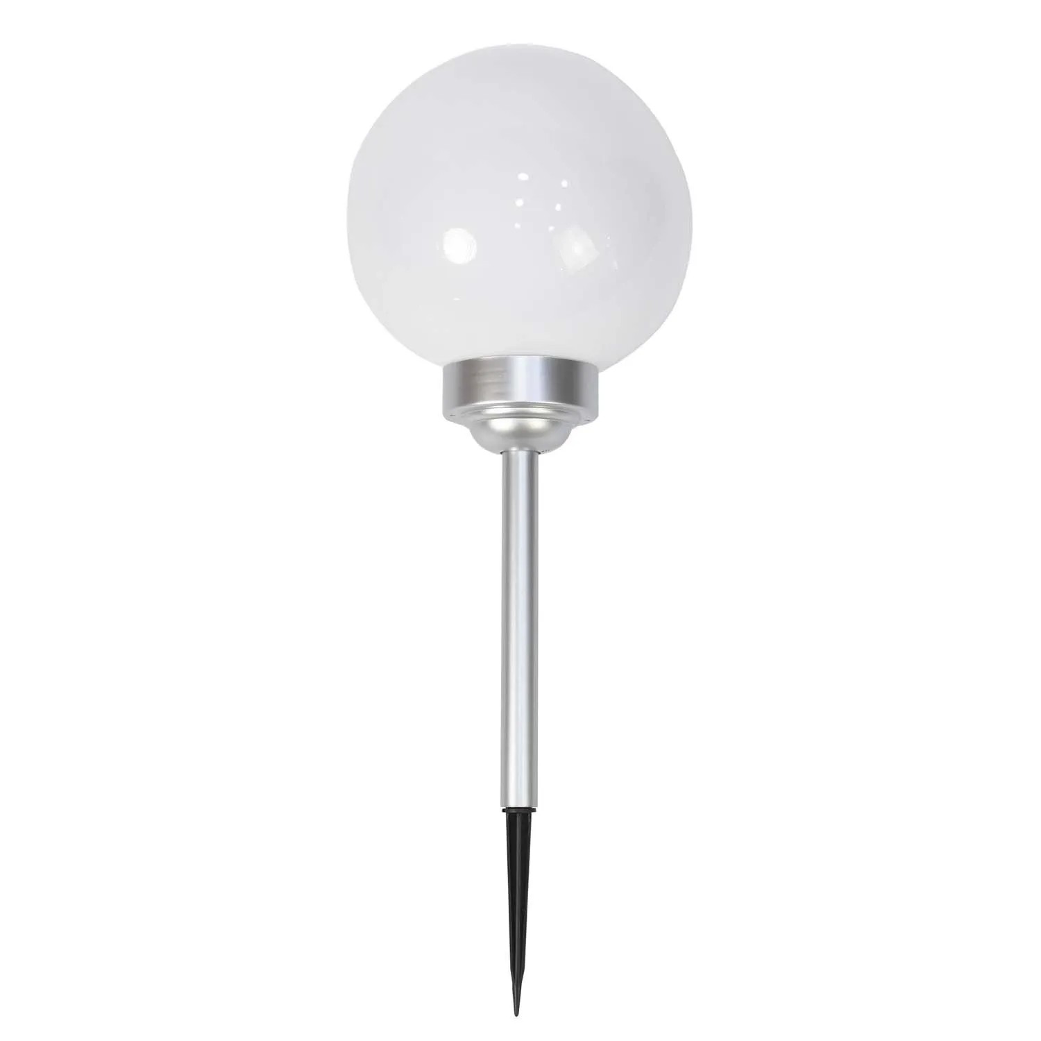 4iQ Lampa solarna LED ZENIT śr. 20 cm srebrna