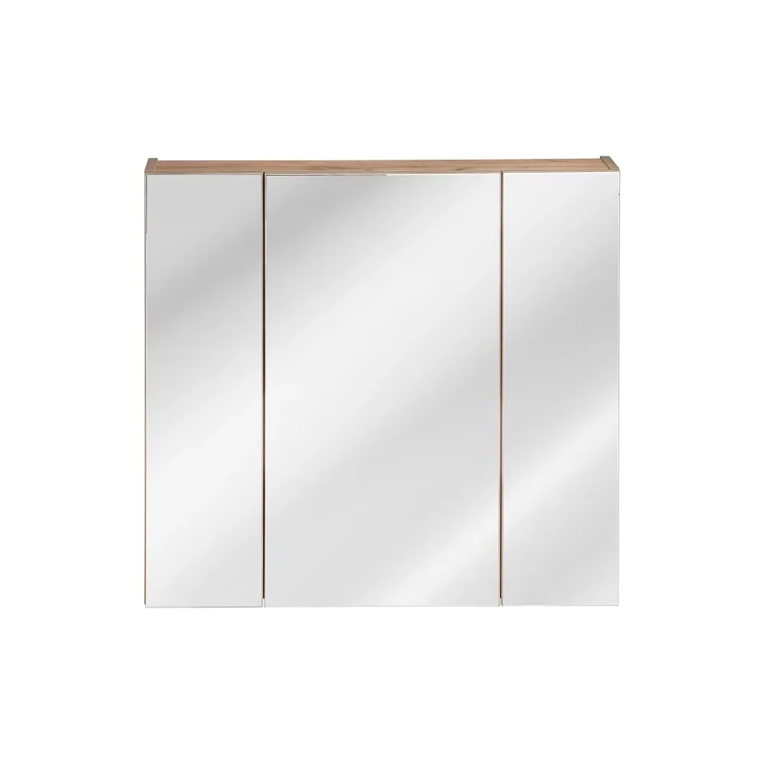 Comad Szafka wisząca nadumywalkowa Capri dąb 80 cm z lustrem