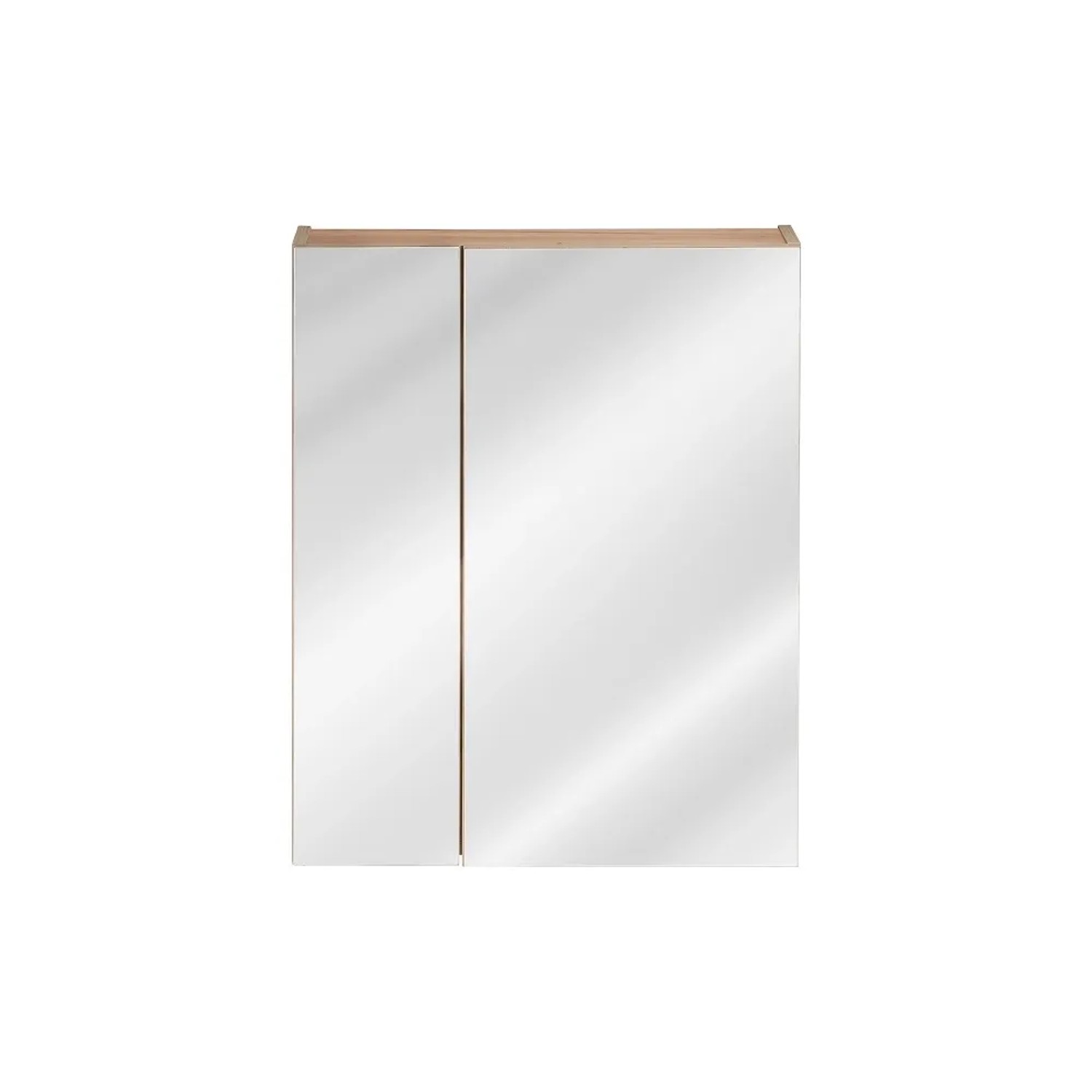 Comad Szafka wisząca nadumywalkowa Capri dąb 60 cm z lustrem