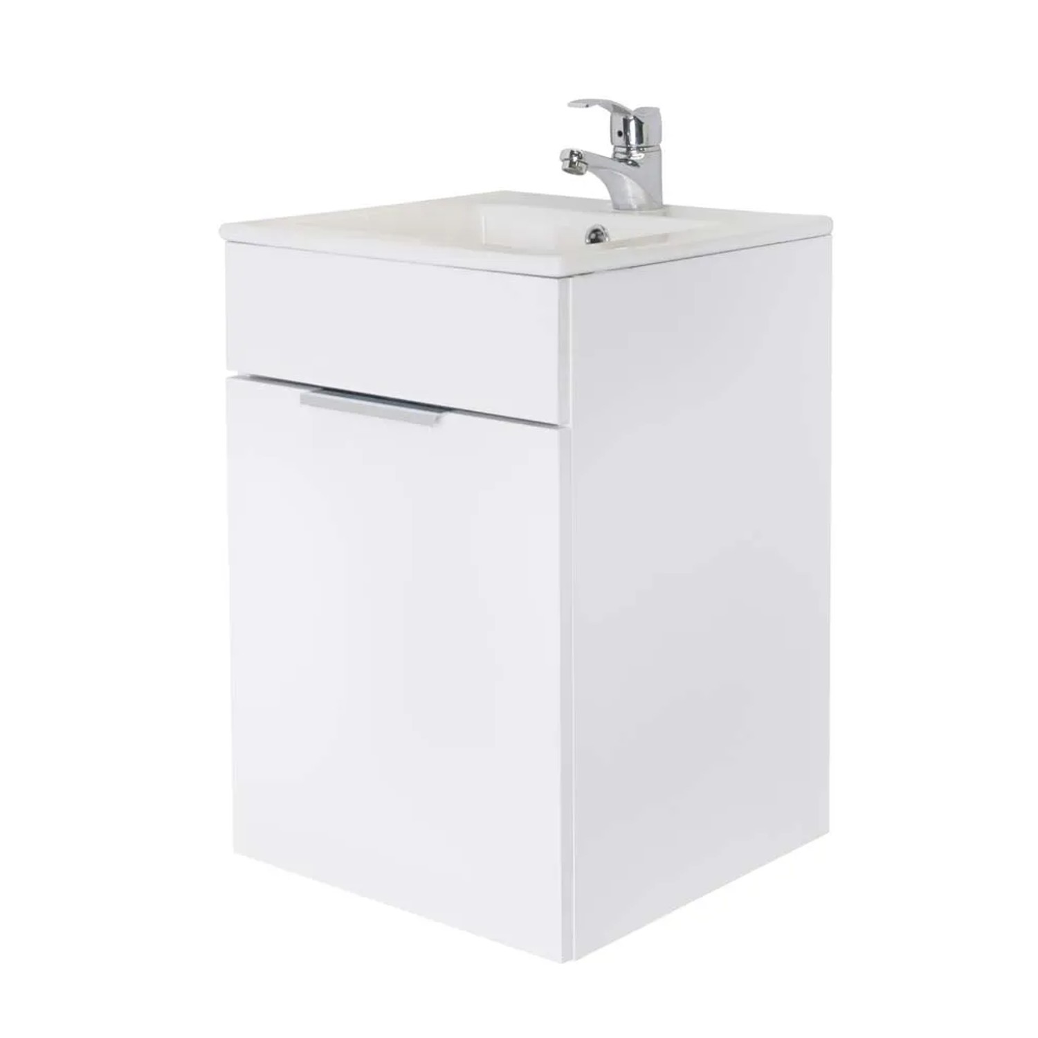 Zestaw Qubo Biała Szafka Z Umywalką 40 Cm