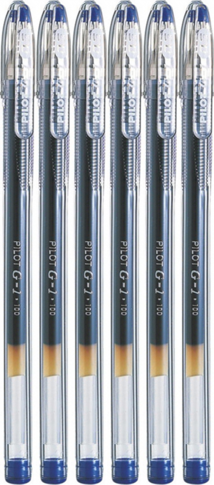 6x Długopis żelowy Pilot, G1, 0.5mm, niebieski