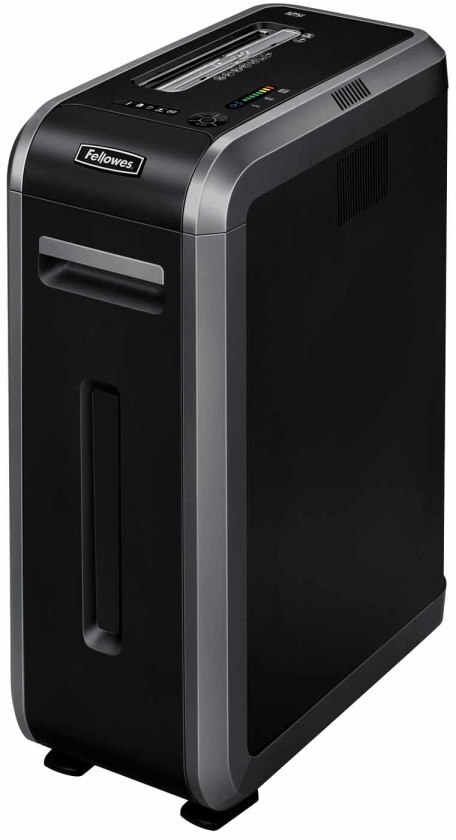 Niszczarka do papieru Fellowes 125i, pasek 5.8mm, 18 kartek, P-2/T-2/O-2 DIN, czarno-szary