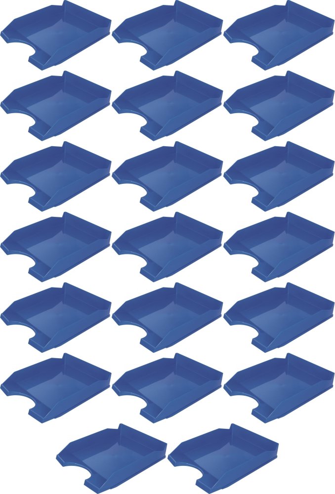 20x Półka na dokumenty na biurko Office Products, A4, plastikowa, niebieski